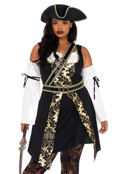 Adult Black Sea Buccaneer 4PC Costume at the Costume Shoppe