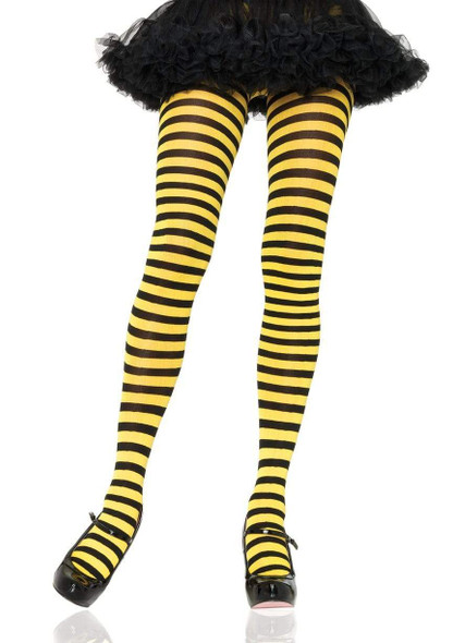 Black and Yellow Bumble Bee Striped Tights | Legwear