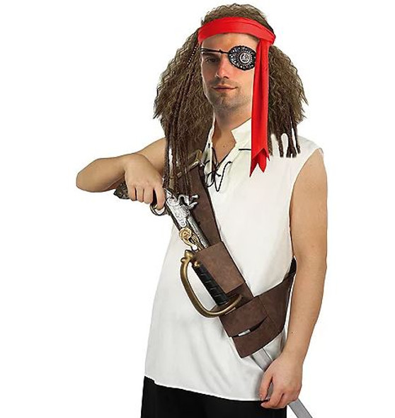 Leatherlike Pirate Sword and Gun Belt | Pirates & Marauders | Costume Accessories