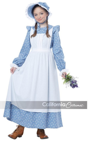 Children's Blue Pioneer Girl Prairie Dress