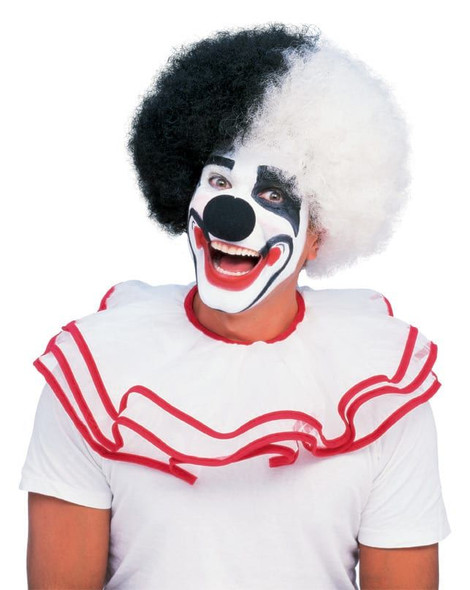 Deluxe Clown Afro Wig - Black & White | Clowns | Wigs