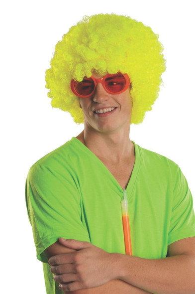 Neon Yellow Rave Afro Wig | Festival | Wigs