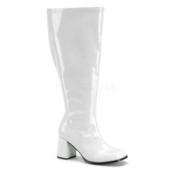 GoGo Boot Wide Calf White | 60s | Costume Footwear