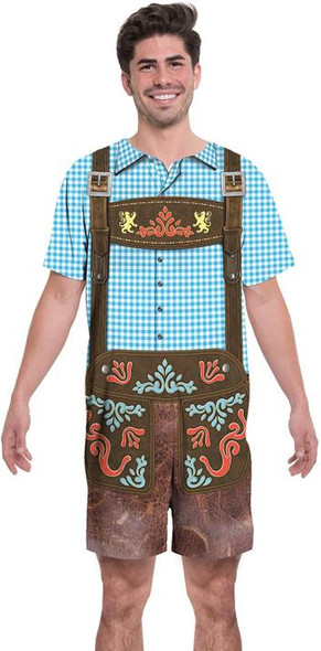 Faux Oktoberfest Lederhosen Romper