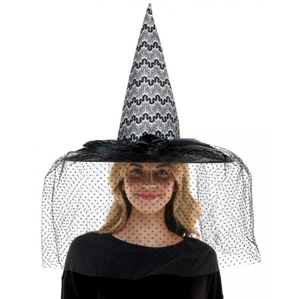 Halloween Witch Hat With Veil | Halloween | Hats & Headpieces