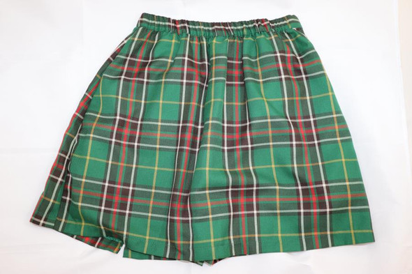 Green Plaid Skort