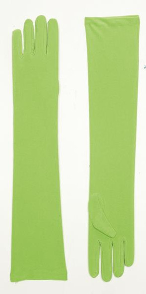 Green Long Nylon Gloves | 20s | Gloves