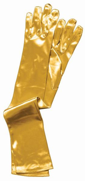 Gold Long Satin Gloves | 20s | Gloves
