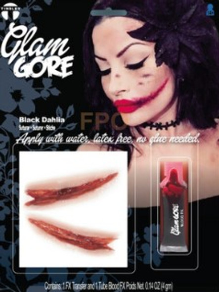 "Black Dahlia" FX Transfer | Tinsley Glam Gore Prosthetic | Makeup