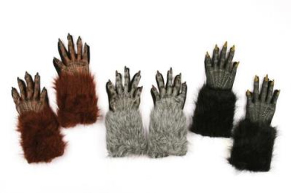 Brown Furry Molded Werewolf Gloves | Werewolf | Costume Pieces & Kits