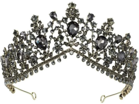 Pewter Crown with Grey Gems | Royalty