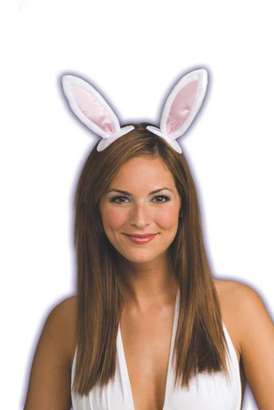 White Clip On Bunny Ears | Animals and Insects | Hats & Headpieces