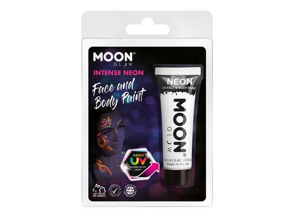 Neon UV Face & Body Paint | White | Moonglow Festival Makeup