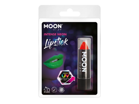 Neon UV Lipstick | Intense Red | Moonglow Festival Makeup