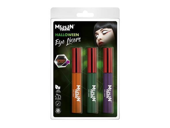 Terror Eyeliner 3 Pack | Orange/Green/Purple | Moonglow Halloween Makeup