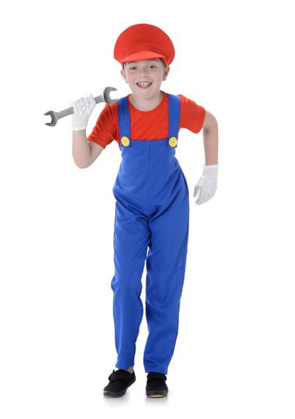 Red Plumber Mario Costume | Super Mario | Childrens Costumes