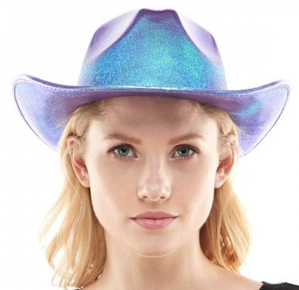 Purple Metallic Cowboy Hat | Festival | Hats and Headpieces