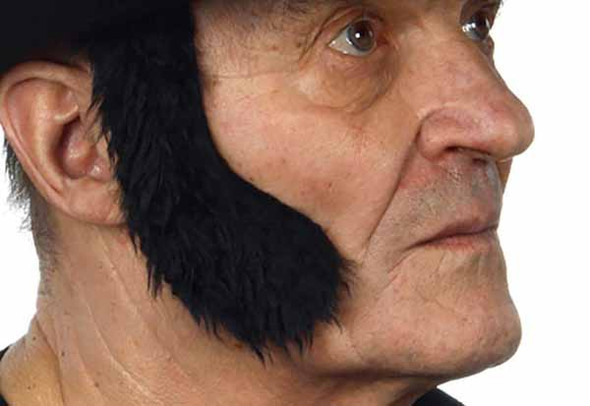 Sideburns 6cm x 13cm Black | Facial Hair | Makeup