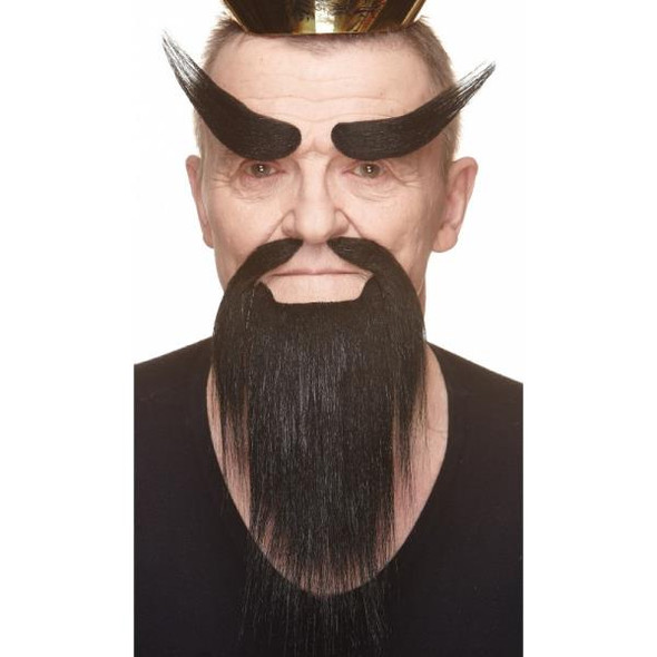 Shaolin Monk Facial Hair Set | Black | Makeup and Facial Hair
