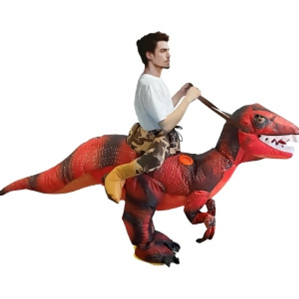 Infatable Ride-On Velocirator Red Adult | Dinosaurs | Adult Costumes