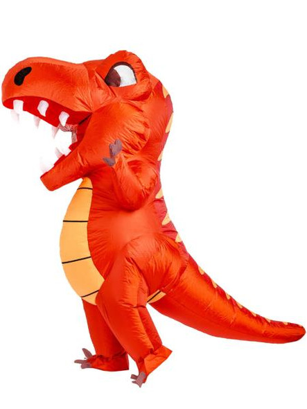 Inflatable Orange Dinosaur Adult | Dinosaurs | Adult Costumes