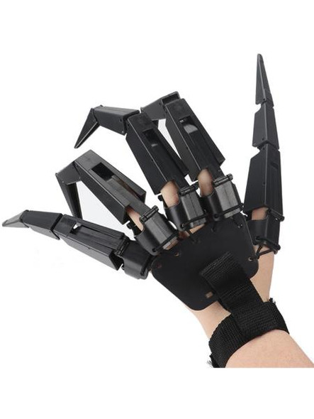 Articulating Fingers Left Hand Glove Black | Cosplay | Costume Accessories