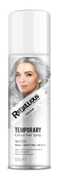 White Rebellious Temporary Colour Hairspray | Primal Hair Colour | Makeup