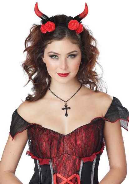 Enchantress Devil Horns With Rose | Horns | Accessories