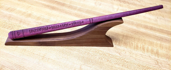 Purpleheart Runic Elemental Wand | Fantasy by Numbers | Artisan Crafted Items