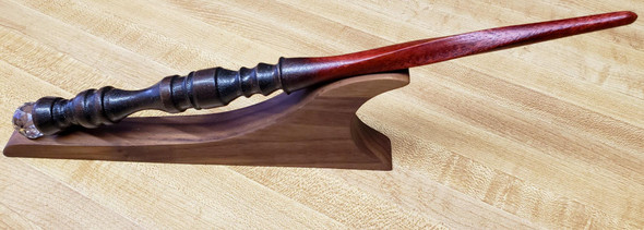African Mahogany Wand With Gem | Fantasy by Numbers | Artisan Crafted Items