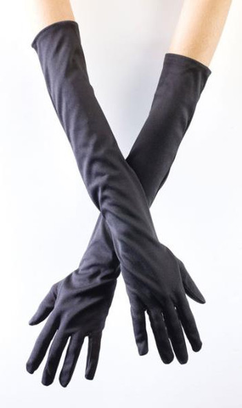 Black Long Opera Gloves | 20s | Costume Accessories