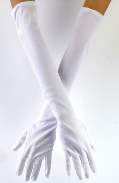 White Long Opera Gloves | 20s | Costume Accessories