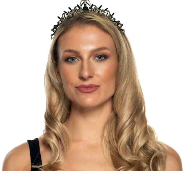 Evil Queen Black Gem Metal Crown | Fantasy | Crowns and Tiaras