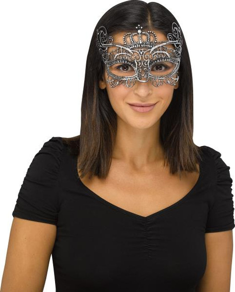 Silver Queen Gothic Lace Masquerade Mask | Gothic | Masquerade Masks