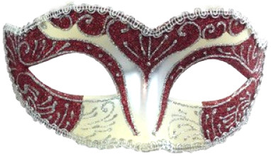 Elegant Ivory Brown Glitter Masquerade Mask | Venetian and Masquerade Masks