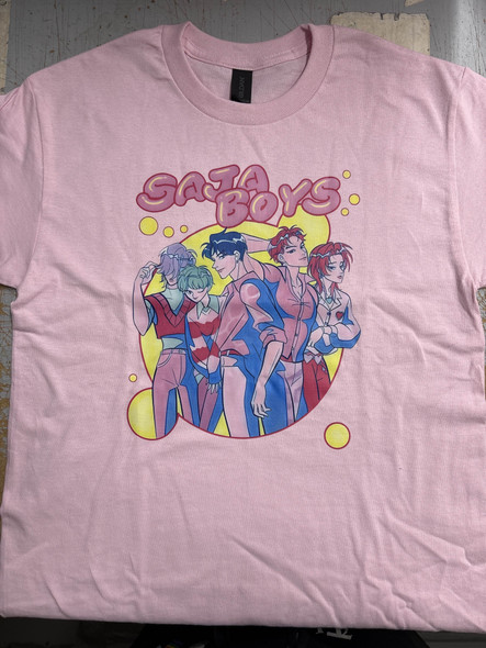 Adult Saja Boys Bubble K-Pop Demon Hunters Pink T-Shirt | Mancave Authentics | Hand Made Artist Inspired Items