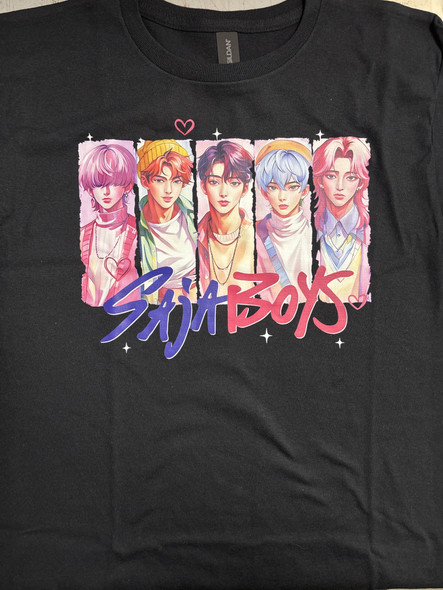 Child Saja Boys K-Pop Demon Hunters Black T-Shirt | Mancave Authentics | Hand Made Artist Inspired Items