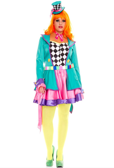 Hatter Hottie Wonderland Costume - Plus Size