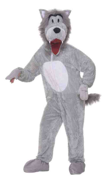 Plush Storybook Wolf Mascot Costume