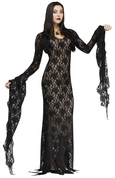 Lace Morticia Addams Family Halloween Costume