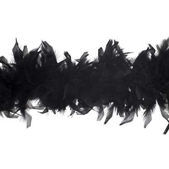 Deluxe Chandelle Feather Boa 80g - Black