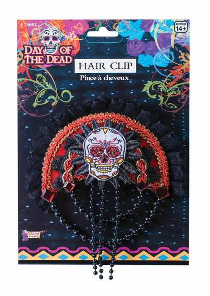 Day of the Dead Skull Hair Clip