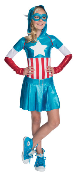 Childen's American Dream Captain America Hoodie Dress