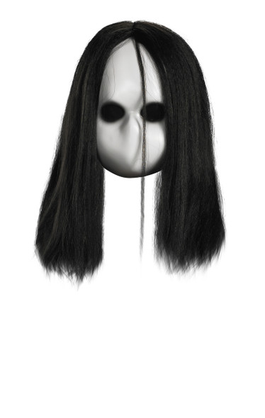 Blank Doll Face Horror Mask with Wig