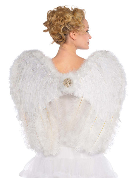 White Deluxe Angel Feather Wings