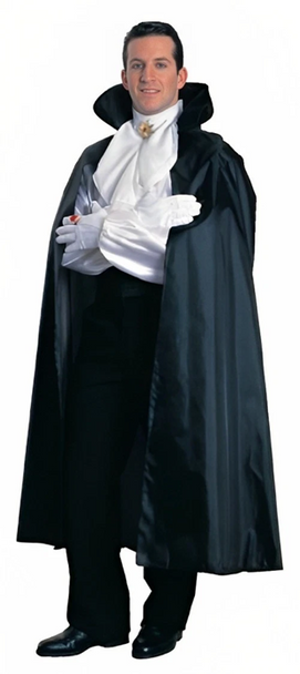 Black Taffeta Vampire Cape with Collar | Vampires | Costume Pieces