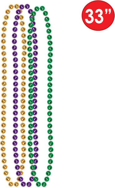 Mardi Gras Party Beads 12 Pack | Mardi Gras | Accessories