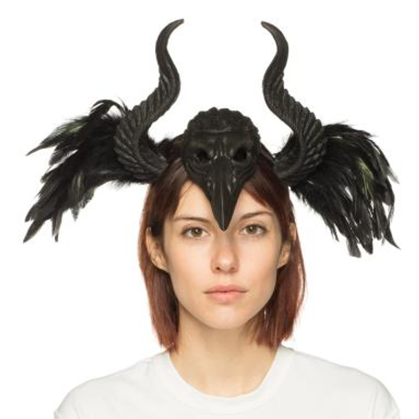 Supersoft Raven Horns Headband | Gothic Mythology | Costume Accessories