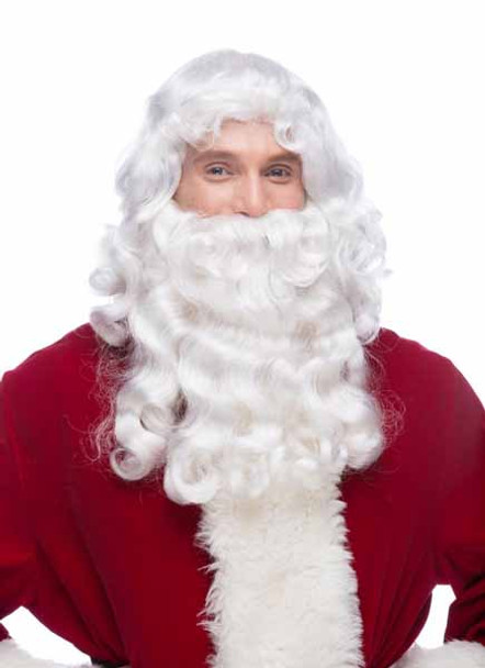 Santa Wig and Medium Length Beard Set | Christmas and Seasonal | Wigs