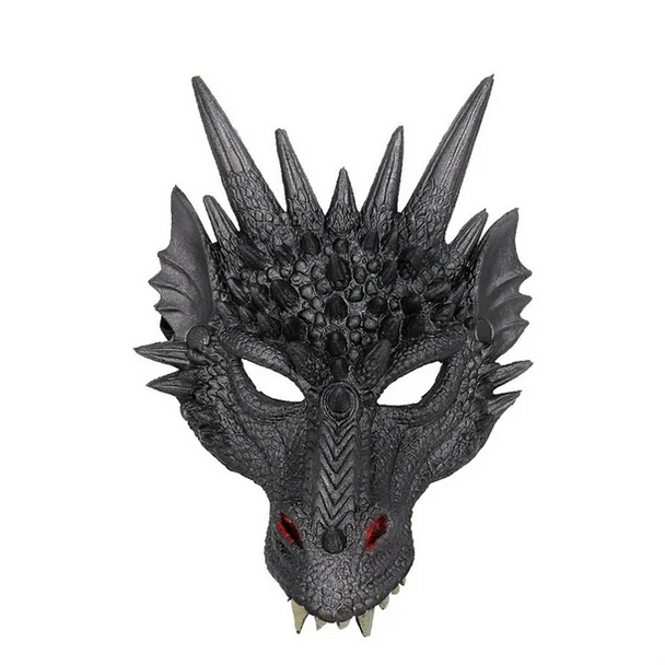 Supersoft Fantasy Dragon Mask Black | Mythical | Animal Masks